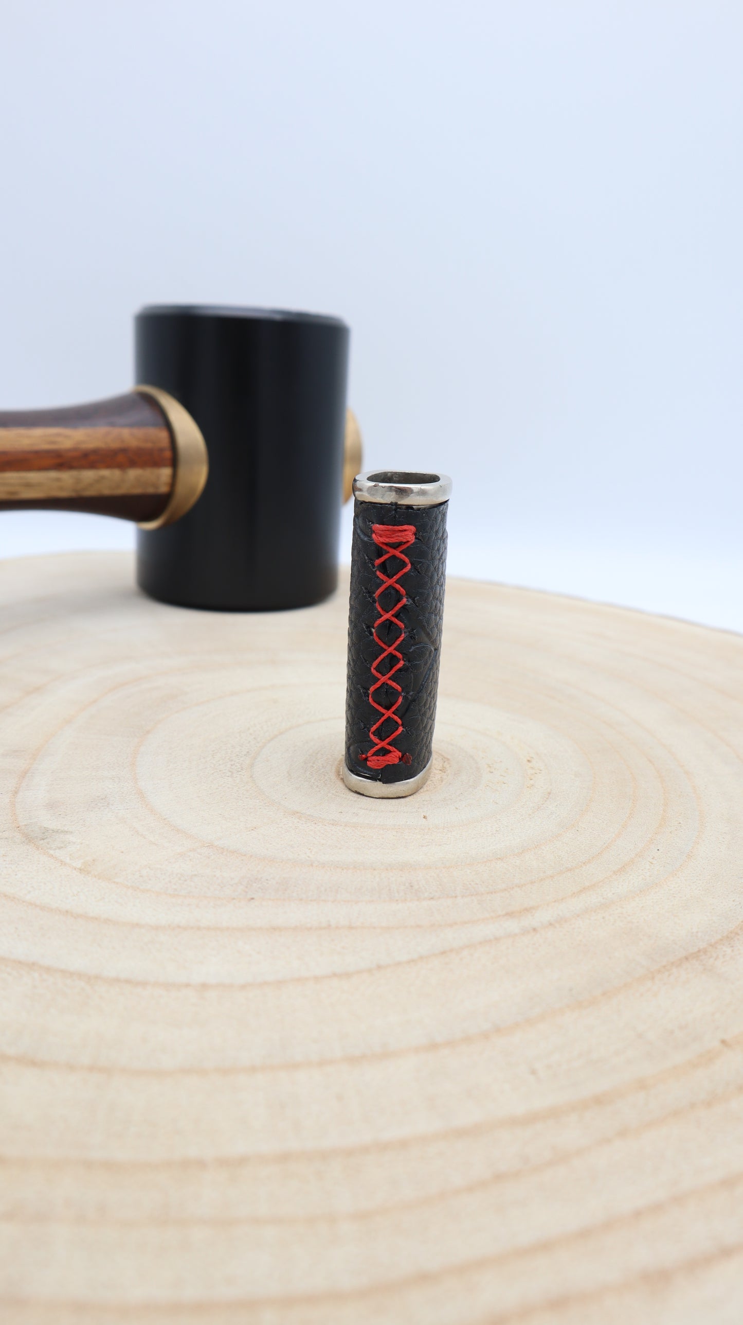 Mini Silver Lighter Sleeve: Black repurposed Louis