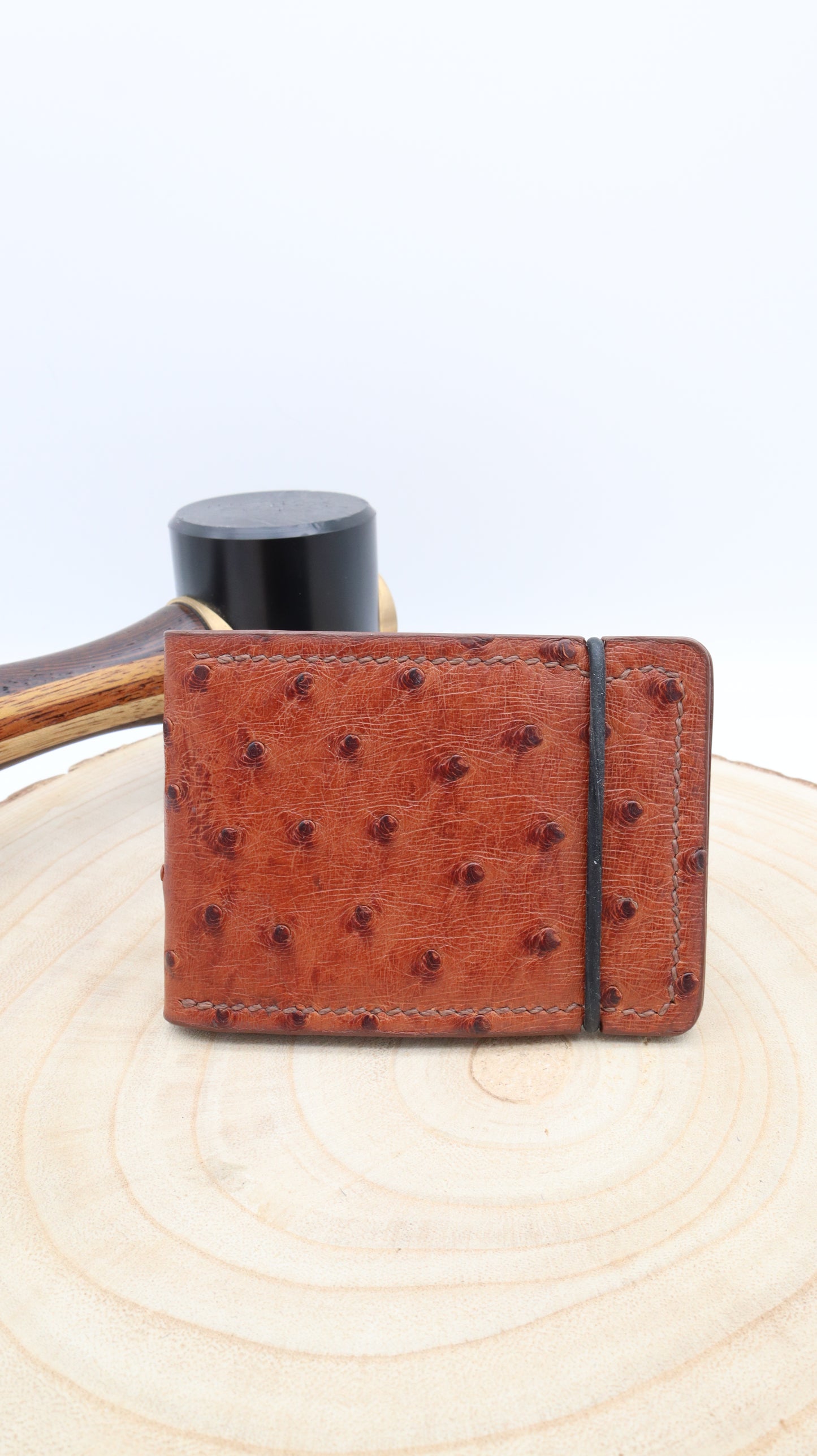 Ostrich Cash Cover: Light Brown