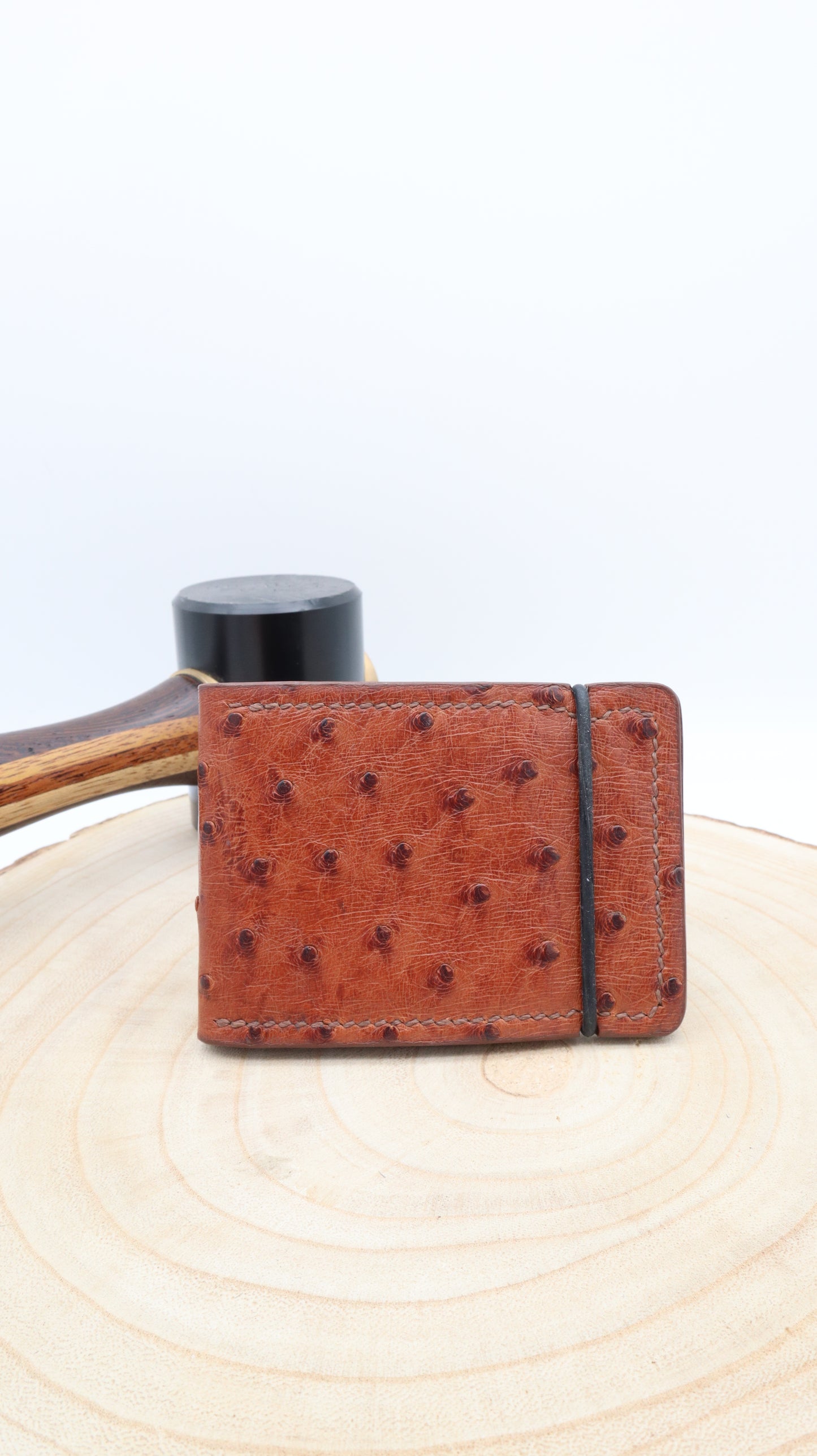 Ostrich Cash Cover: Light Brown