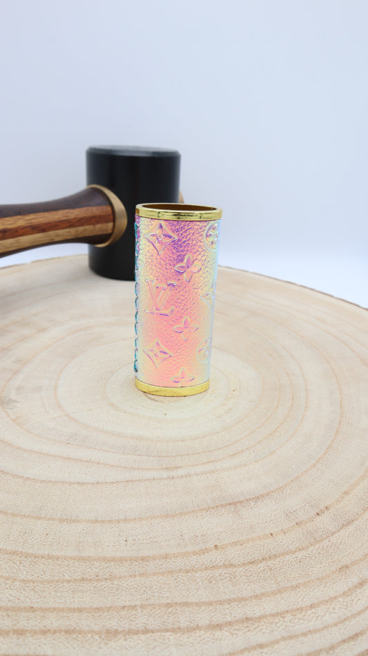 Gold Lighter Sleeve: Multi Color repurposed Louis